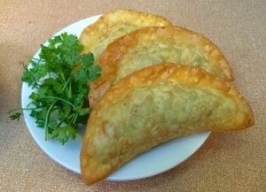 These are some photos of Vegan Banh goi, donuts, spring rolls and some sweet desserts as mixture, mung bean, lotus seed. at Bao An Vegan (formerly Vegan Banhmi) in Hanoi