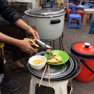 Spring rolls and what looked like empanadas - so delicious! at Bao An Vegan (formerly Vegan Banhmi) in Hanoi