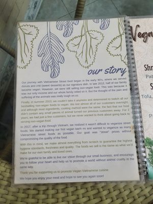 Menu 2 at Bao An Vegan (formerly Vegan Banhmi) in Hanoi