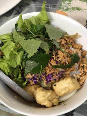 Mixed noodles  at Bao An Vegan (formerly Vegan Banhmi) in Hanoi