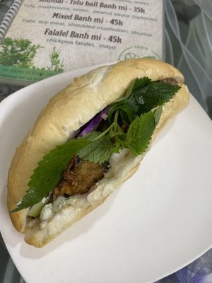 mixed banh mi  at Bao An Vegan (formerly Vegan Banhmi) in Hanoi