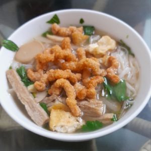 Phở Noodles with homemade substitutes at Bao An Vegan (formerly Vegan Banhmi) in Hanoi