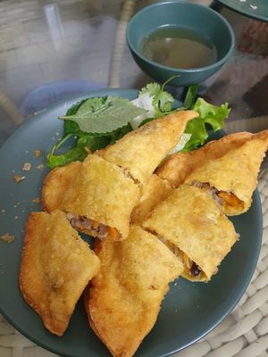 Crispy pillow dumpling - set of 2 for 30 VND at Bao An Vegan (formerly Vegan Banhmi) in Hanoi