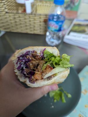 Mixed bahn mi at Bao An Vegan (formerly Vegan Banhmi) in Hanoi