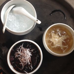 Lotus seed and black bean chè  at Bao An Vegan (formerly Vegan Banhmi) in Hanoi