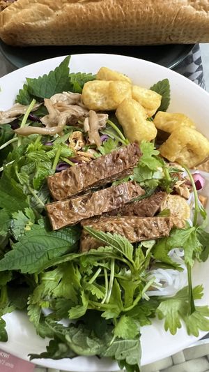 Mixed noodles  at Bao An Vegan (formerly Vegan Banhmi) in Hanoi