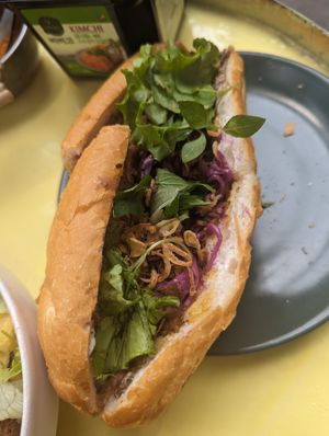 Mixed Bahn mi at Bao An Vegan (formerly Vegan Banhmi) in Hanoi
