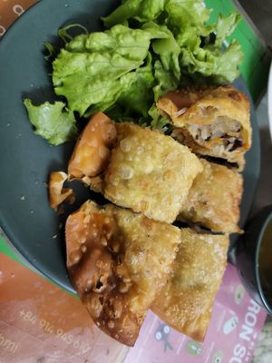 Pillow dumplings at Bao An Vegan (formerly Vegan Banhmi) in Hanoi