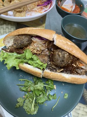 Mixed bahn mi  at Bao An Vegan (formerly Vegan Banhmi) in Hanoi