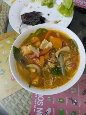 Krab noodles at Bao An Vegan (formerly Vegan Banhmi) in Hanoi