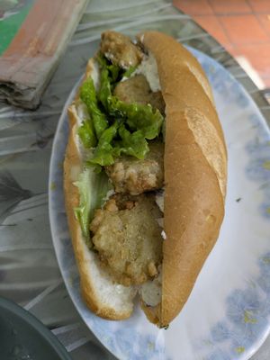 Falafel Banh Mi at Bao An Vegan (formerly Vegan Banhmi) in Hanoi