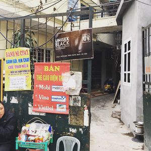 Entry gate from the sidewalk  at Bao An Vegan (formerly Vegan Banhmi) in Hanoi