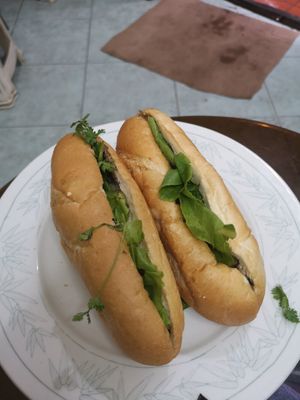 Original banh mi 20k each at Bao An Vegan (formerly Vegan Banhmi) in Hanoi