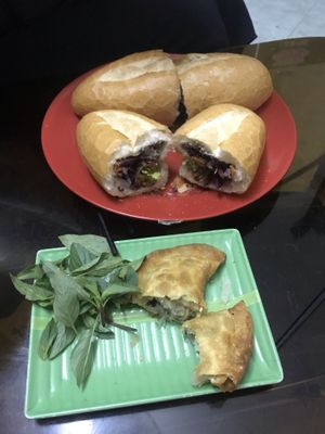 Banh mi and donut pouch  at Bao An Vegan (formerly Vegan Banhmi) in Hanoi