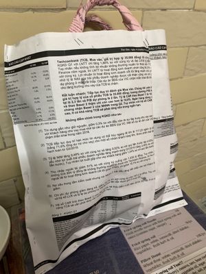 Sustainable, recycled packaging 😊 Love the idea! at Bao An Vegan (formerly Vegan Banhmi) in Hanoi