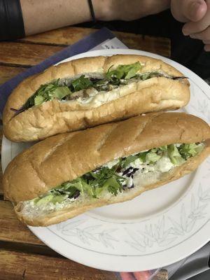 Meatless banh mi at Bao An Vegan (formerly Vegan Banhmi) in Hanoi