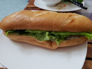 original seitan bahn mi at Bao An Vegan (formerly Vegan Banhmi) in Hanoi