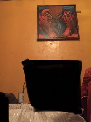 Artwork on wall inside la Botanica, good pic to describe ambiance-no filters at La Botanica in San Antonio