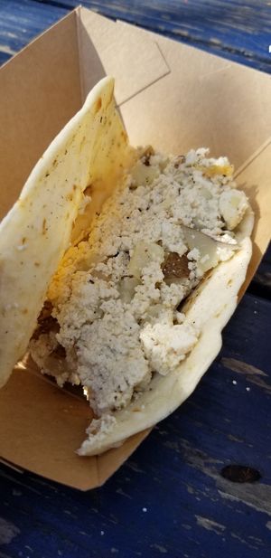 Tofu and potatoes scramble at La Botanica in San Antonio