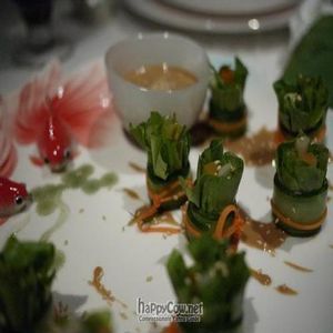 Veggie Parcels with Sesame Sauce at Pure Lotus - Holiday Inn in Beijing