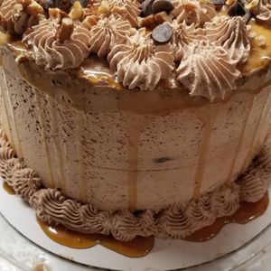 Chocolate Caramel Cake at The Green Vegetarian in Canton