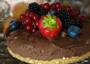 Chocolade-ganachetaart at De Snoeperij in Dirksland