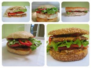Different kinds of sandwiches at Vege Fino Za Sve in Zagreb