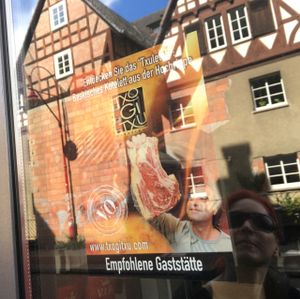 meat ad at Burger Lokal in Marburg