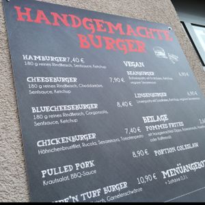menu at Burger Lokal in Marburg