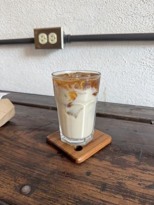   at Fat Cat Coffee House in Antigua