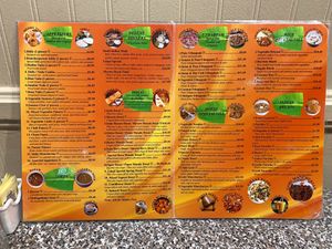 Menu at Udupi Cafe in Tempe