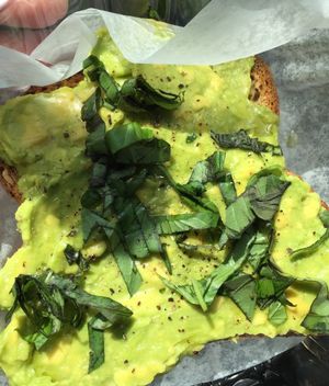 Avacado basil toast at CLE Juice Box in Mentor