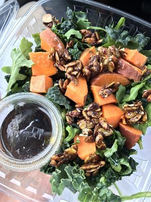 Sweet Potato and Kale salad. Fresh and a great balance of flavors. at CLE Juice Box in Mentor
