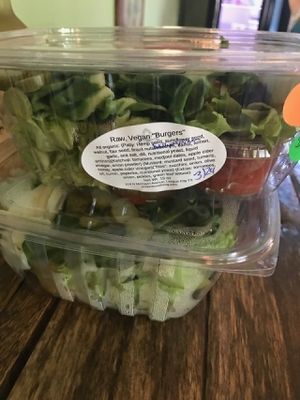 Raw Vegan Burger at Natural Living Food Co-op and Cafe in League City