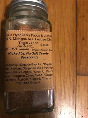 No Sodium Gluten Free Organic Louisiana Creole Seasoning at Natural Living Food Co-op and Cafe in League City