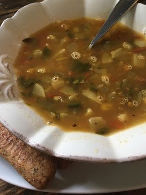 Lemon lentil soup  at Natural Living Food Co-op and Cafe in League City