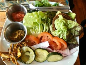 Veggie Burger  at Natural Living Food Co-op and Cafe in League City