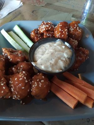 Coliflor aletas at La Ruta Vegana in Mazatlan