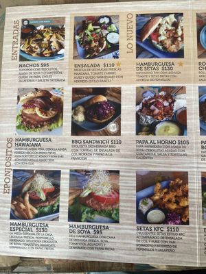 Menu, June 2022    at La Ruta Vegana in Mazatlan