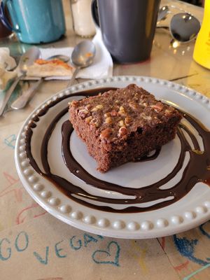 Brownie at La Ruta Vegana in Mazatlan