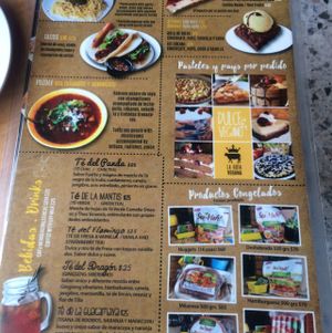 menu side 2 at La Ruta Vegana in Mazatlan