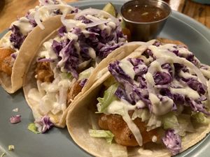 Tacos campeados  at La Ruta Vegana in Mazatlan