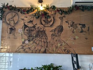 Art at La Ruta Vegana in Mazatlan