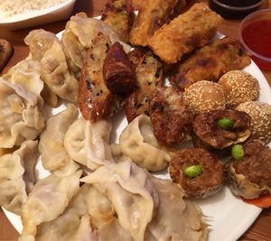 Diverse vegane Vorspeisen at Sampan in Frankfurt