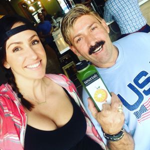 theJuan Carlos with the Juan Carlos juice at Nourish Juice & Smoothie Bar in Houston