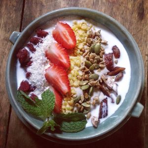 Fatcat bowl breakfast, vegan, sugar free at FatCat in Pai