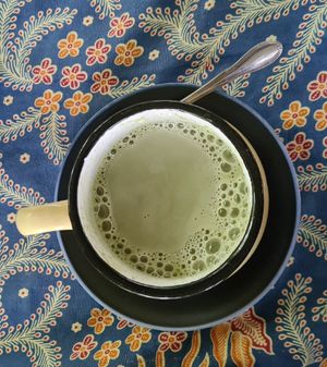 Matcha latte at FatCat in Pai