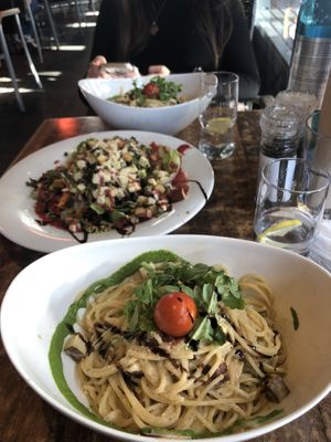 Spaghetti „Carbonara“ und ein Bauernsalat at Casbah in Siegburg