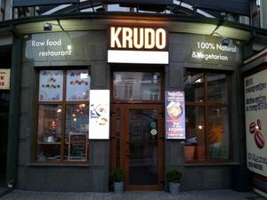 night view outside at Krudo Club in Kyiv