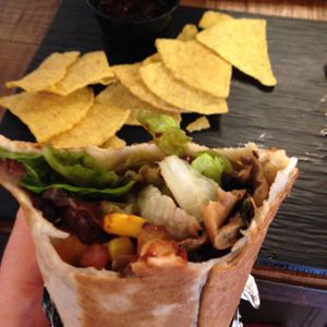 Yummy mushroom burrito at Black Chili in Valencia